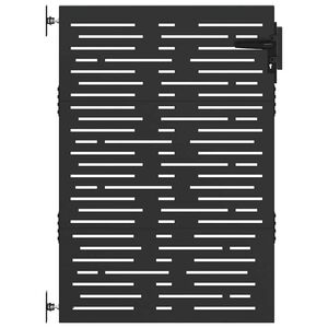 vidaXL Gartentor 85x150 cm Cortenstahl Quadratisches Design