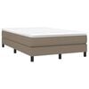 vidaXL Boxspringbett mit Matratze Taupe 120x190 cm Stoff