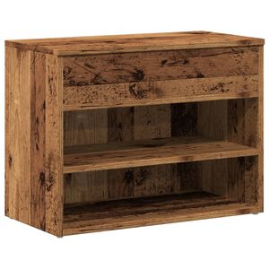 vidaXL Schuhbank Altholz-Optik 60x30x45 cm Holzwerkstoff