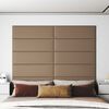 vidaXL Wandkopfteilen 12 pcs Cappuccino 90 x 30 cm Stoff
