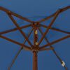 vidaXL Sonnenschirm mit Holzmast Azurblau 196x231 cm
