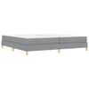 vidaXL Boxspringbett mit Matratze Hellgrau 200 x 200 cm Stoff