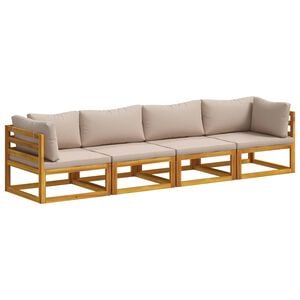 vidaXL Sofa-Set 4 stk. Natur Massivholz Akazie
