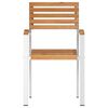 vidaXL Gartenstuhl 4 pcs &Ouml;l-Natur 56 x 54,5 x 87 cm Massivholz Teak