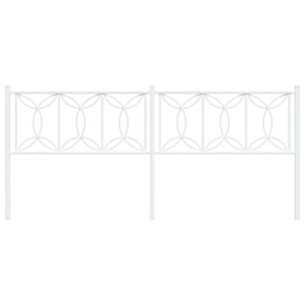 vidaXL Kopfteil Metall Weiß 193 cm