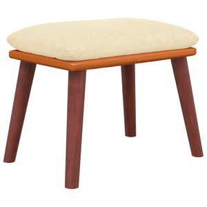 vidaXL Fu&szlig;hocker Creme 45x29,5x35 cm Stoff und Kunstleder