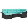 vidaXL Gartensofa-set 6 stk. Poly Rattan