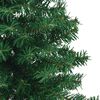 vidaXL Eckiger k&uuml;nstlicher Weihnachtsbaum Gr&uuml;n 180 cm PVC und Metall