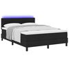 vidaXL Boxspringbett mit Matratze mit LED Schwarz 140 x 190 cm Stoff