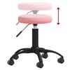 vidaXL Massagehocker Samt Rosa