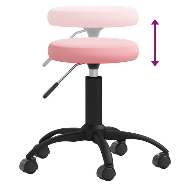 vidaXL Massagehocker Samt Rosa