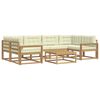 vidaXL Outdoor-Sofagarnitur 5 stk. Wei&szlig; und Creme