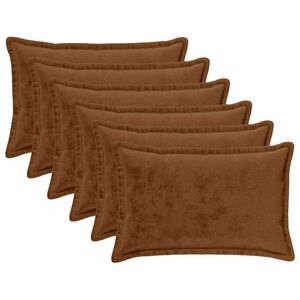 vidaXL Kissenbezug 6 pcs HOUTEN Hellbraun 50 x 80 cm Flanell