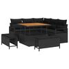vidaXL Garten-Sofa-Set 8 stk. 7-Sitzanzahl Schwarz