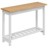 VidaXL Konsolentisch EKAI Wei&szlig; 112 x 35 x 76 cm Massives Kiefernholz
