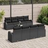 vidaXL Gartensofa-set Schwarz 55 x 55 x 37 cm Poly-Rattan