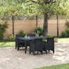 vidaXL Garten Essgruppe 5 pcs Anthrazit Polt Rattan