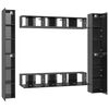 vidaXL 6-tlg. TV-Schrank-Set Hochglanz-Grau Holzwerkstoff