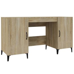 vidaXL Schreibtisch Sonoma-Eiche 140x50x75 cm Holzwerkstoff