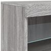 vidaXL Sideboard mit LED-Leuchten Grau Sonoma 181,5x37x67 cm