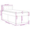 vidaXL Boxspringbett mit Matratze Dunkelbraun 90x190 cm Stoff