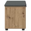 vidaXL Flurbank mit Kissen mit Speicher Artisan-Eiche 60 x 38 x 46 cm