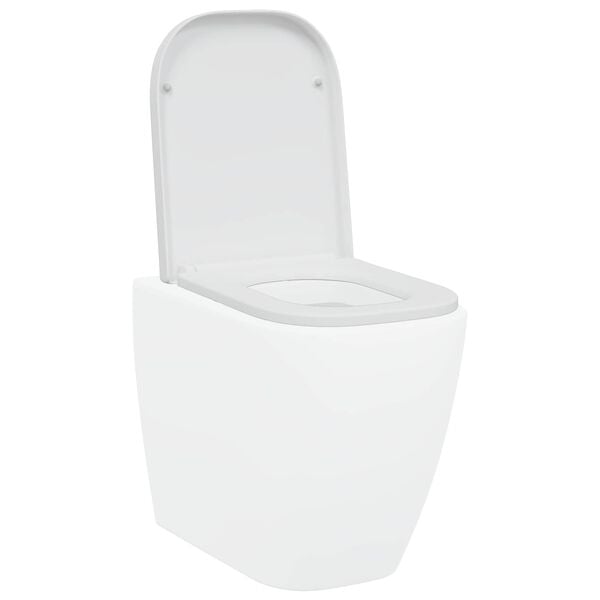 vidaXL Toilettensitz Wei&szlig; 47,5 x 35 x 3,6 cm Duroplast