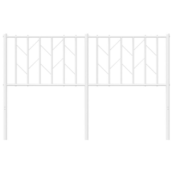 vidaXL Kopfteil Metall Wei&szlig; 135 cm