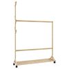 vidaXL Kleiderst&auml;nder mit Haken und Rollen 100x35x157 cm Bambus