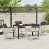 vidaXL Garten Essgruppe 5 pcs Hellgrau Poly-Rattan