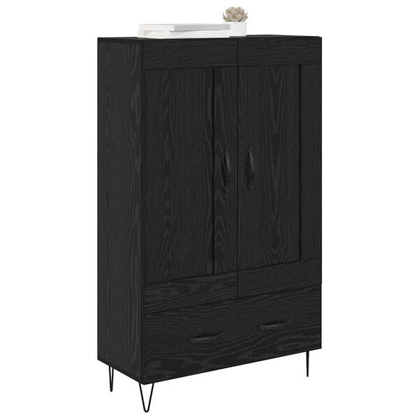 vidaXL Highboard Schwarz Eichen-Optik 69,5 x 31 x 115 cm Holzwerkstoff