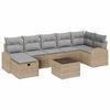 vidaXL Gartensofa-set 8 stk. Beige Poly-Rattan