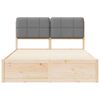vidaXL Bettgestell mit gepolstertem Kopfteil Hellgrau 160 x 200 cm