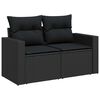 vidaXL Garten-Sofa-Set 9 pcs Schwarz Poly-Rattan