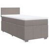 vidaXL Boxspringbett mit Matratze Taupe 80x200 cm Stoff