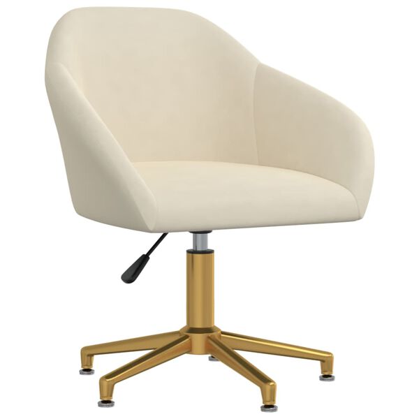 vidaXL Esszimmerst&uuml;hle 2 Stk. Drehbar Creme Samt