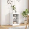 vidaXL Sideboard mit LED-Leuchten Wei&szlig; 41x37x67 cm