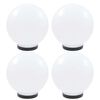 vidaXL LED-Gartenleuchten 4 Stk. Kugelf&ouml;rmig 25 cm PMMA