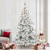 vidaXL K&uuml;nstlicher klappbarer Weihnachtsbaum Wei&szlig; 240 cm PVC und Stahl