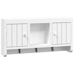 vidaXL Schl&uuml;sselschrank Wei&szlig; 40x8,5x20 cm Holzwerkstoff & Stahl