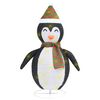 vidaXL Weihnachtsdekoration Pinguin-Figur LED Luxus-Gewebe 60 cm