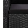 vidaXL 11-tlg. Garten-Essgruppe mit Kissen Schwarz Poly Rattan