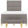 vidaXL Boxspringbett mit Matratze Taupe 120 x 190 cm Stoff
