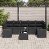 vidaXL Gartensofa-set Schwarz 55 x 55 x 37 cm Poly-Rattan
