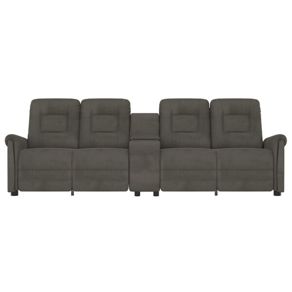 vidaXL 4-Sitzer Massagesessel mit Getränkehalter Dunkelgrau