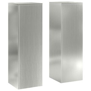 vidaXL Pflanzenst&auml;nder 2 pcs Silber 24 x 24 x 75 cm Verzinkter Stahl