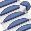 vidaXL Stufenmatten 30 Stk. 56x17x3 cm Blau Halbrund