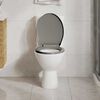 vidaXL Toilettensitz mit Absenkautomatik Grau Oval
