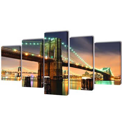 Bilder Dekoration Set Brooklyn Bridge 200 x 100 cm