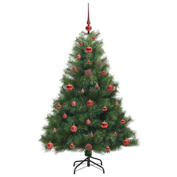 vidaXL K&uuml;nstlicher Weihnachtsbaum mit 150 LEDs Gr&uuml;n 120 cm PE und PVC